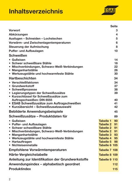 Handbuch für das Reparatur- und Instand- haltungsschweißen - Esab