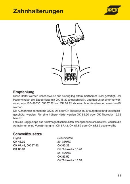 Handbuch für das Reparatur- und Instand- haltungsschweißen - Esab