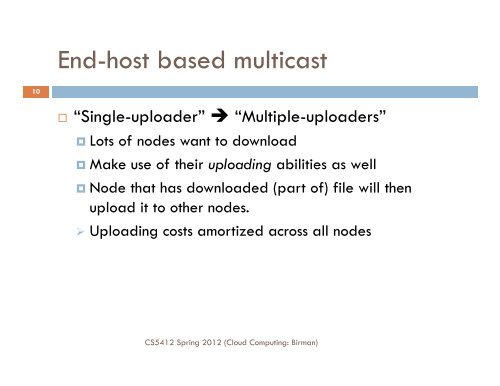 CS5412: TORRENTS AND TIT-FOR-TAT