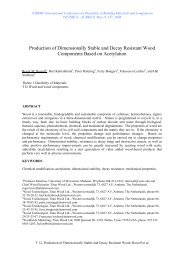 Production of Dimensionally Stable and Decay Resistant - Accoya