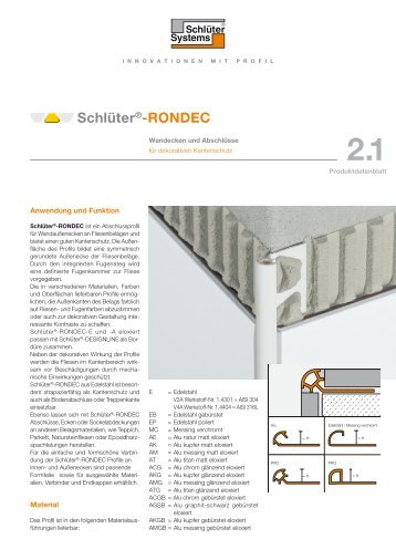 Schlüter®-RONDEC - Schlüter-Systems