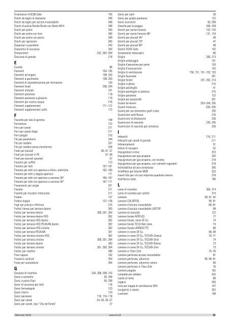 Inhaltsverzeichnis Table des matieres Indice ... - Debrunner Acifer