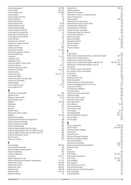 Inhaltsverzeichnis Table des matieres Indice ... - Debrunner Acifer