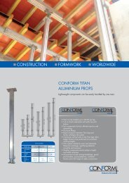 construction formwork worldwide conform titan aluminium props