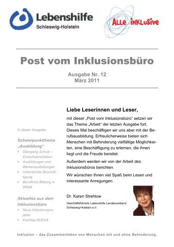 Ausgabe 12 / März 2011 - Inklusive