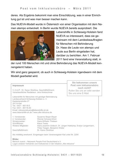 Ausgabe 12 / März 2011 - Inklusive