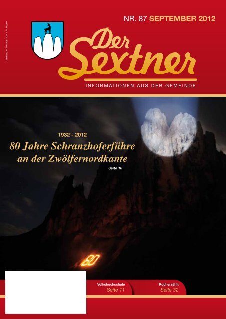 Gemeindeblatt der Sextner September 2012