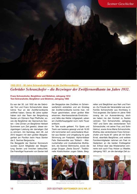 Gemeindeblatt der Sextner September 2012