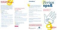 Flyer Ferienspaß 2013 - Bremer Heimstiftung