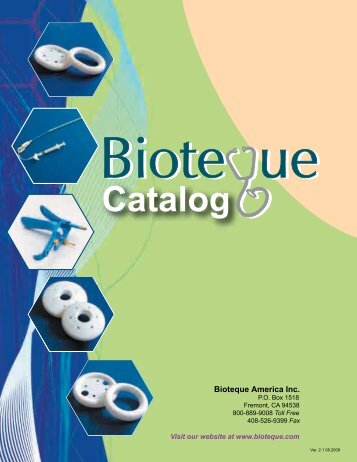Catalog - Bioteque America, Inc.