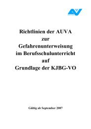 Richtlinien der AUVA zur Gefahrenunterweisung im ... - Tischler