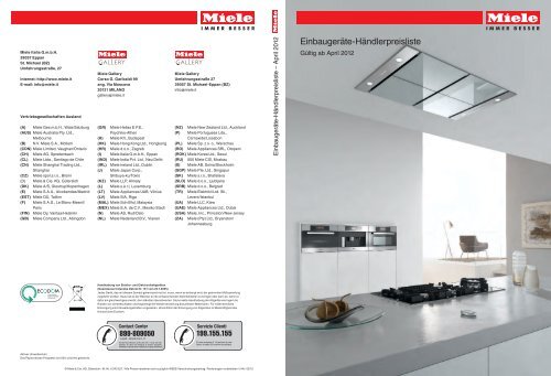 Download Katalog Miele Pdf Tischlerei Gasser