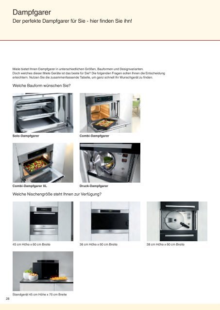 Download Katalog MIELE (pdf) - Tischlerei Gasser