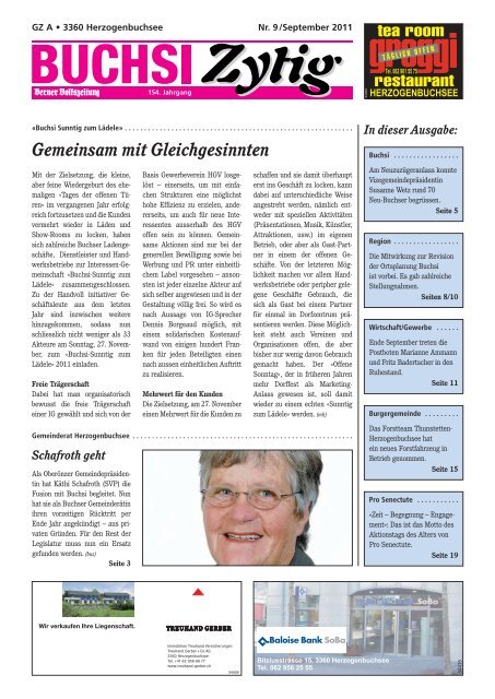 Nr. 9/September 2011 - Herzogenbuchsee