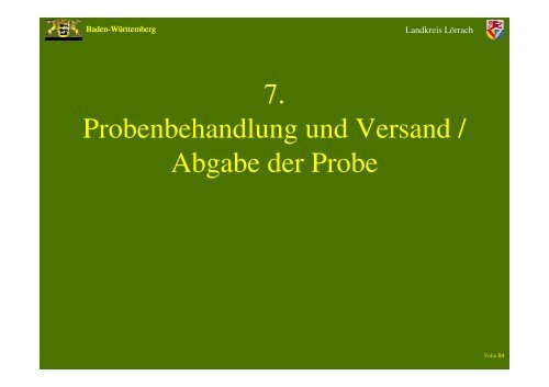 Entnahme von Proben beim Wildschwein zur ... - Landkreis LÃ¶rrach