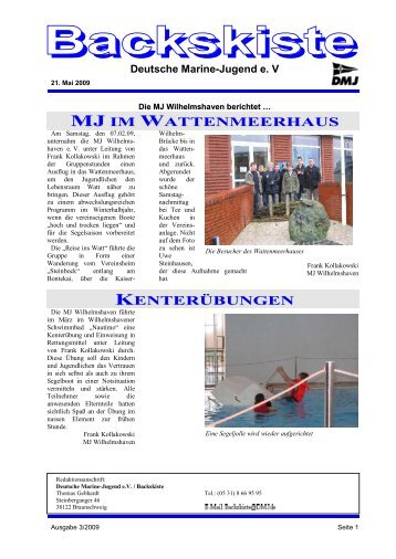 Backskiste - Deutsche Marine-Jugend eV
