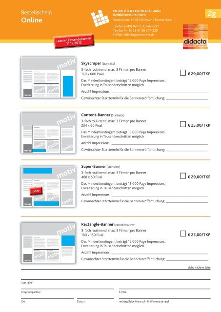 Bestellformular (pdf) - Didacta