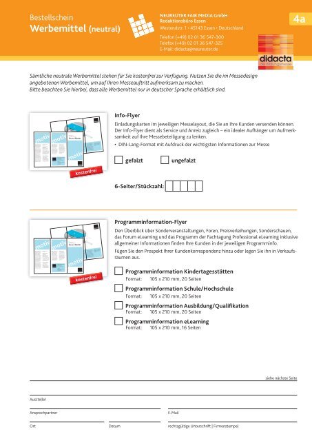 Bestellformular (pdf) - Didacta