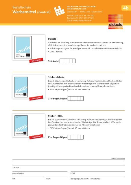 Bestellformular (pdf) - Didacta