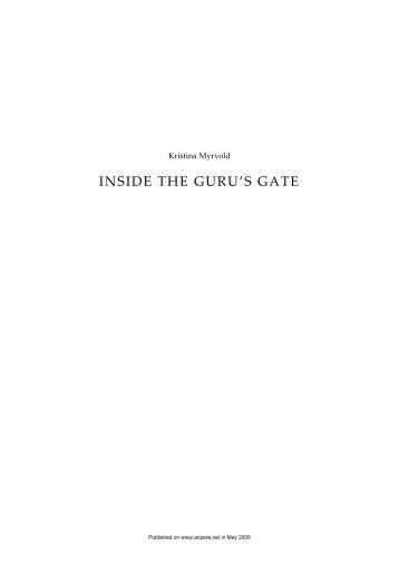 Inside the Guru's Gate: Ritual Uses of Texts - anpere.net