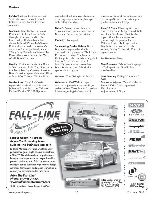 08 Dec Scene cover.indd - Porsche Club of America - Chicago Region