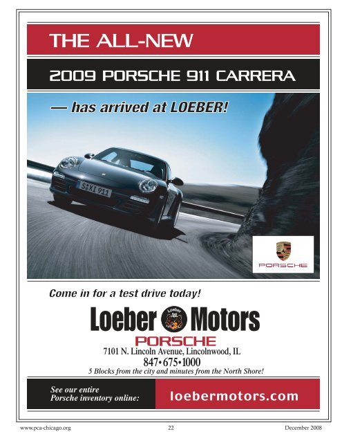 08 Dec Scene cover.indd - Porsche Club of America - Chicago Region