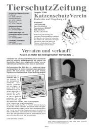 TierschutzZeitung - KatzenschutzVerein Karlsruhe und Umgebung eV