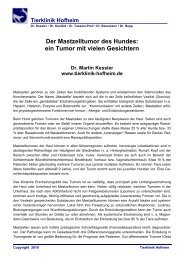 Der Mastzelltumor des Hundes: ein Tumor mit ... - Tierklinik Hofheim