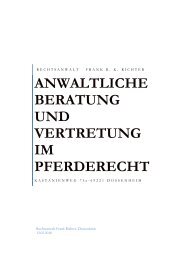 anwaltliche beratung und vertretung im pferderecht - Vetion.de