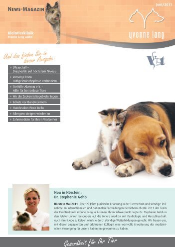 Ausgabe Juni / 2011 - Kleintierklinik Yvonne Lang GmbH