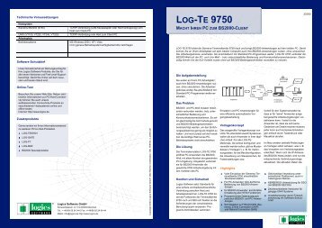 LOG-TE 9750 - Logics Software