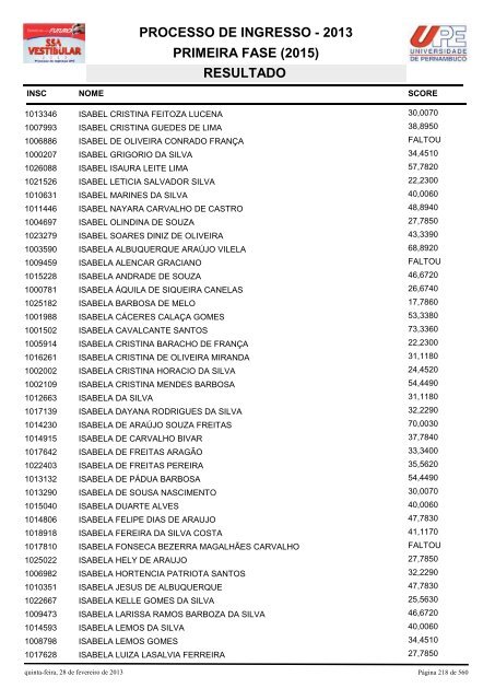 SSA1-RESULTADO