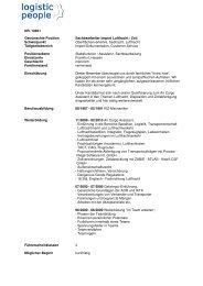 Sachbearbeiter Import Luftfracht / Zoll - Logistic-People