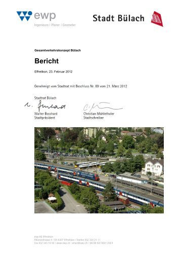 Bericht zum Gesamtverkehrskonzept vom 23. Februar ... - Stadt Bülach