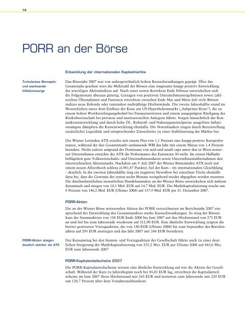 Jahresfinanzbericht 2007 - Porr