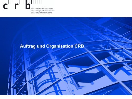 Die aktuellen CRB-Arbeitsmittel - bei der Schweizerischen ...