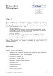 Infobroschüre Stimmstörung - Logopädische Praxis Uta Handke