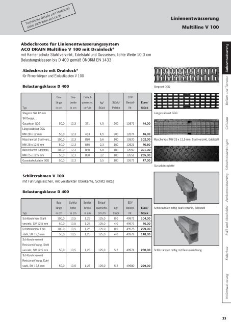 Preisliste 2013