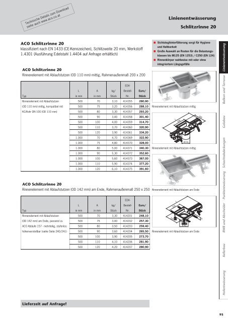 Preisliste 2013