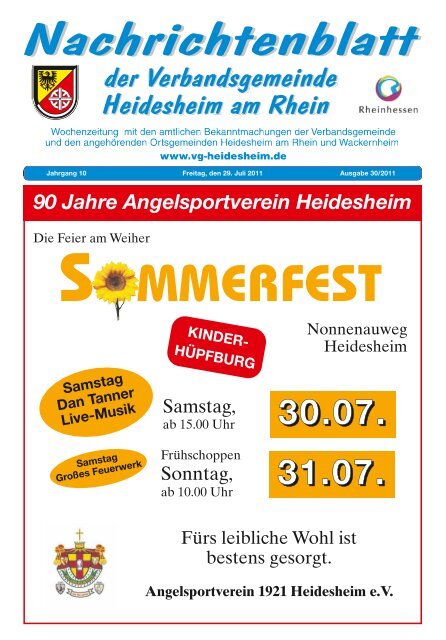 SOMMERFEST - Verbandsgemeinde Heidesheim