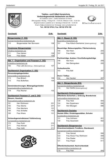 SOMMERFEST - Verbandsgemeinde Heidesheim