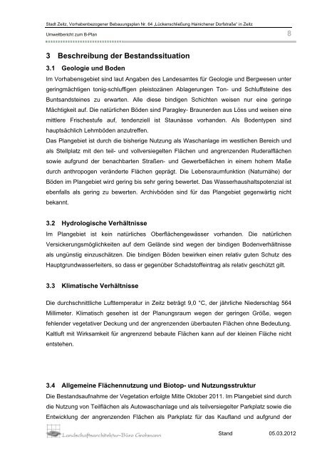 Hier können Sie den Umweltbericht als pdf downloaden - Stadt Zeitz