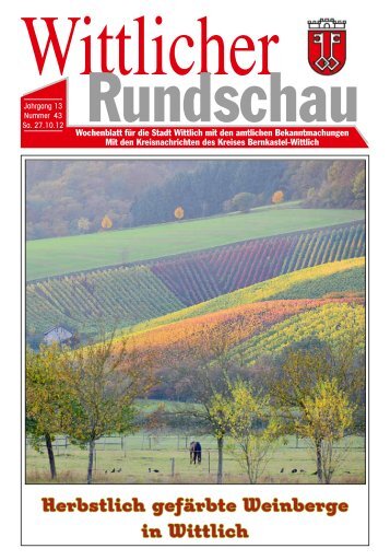 Herbstlich gefärbte Weinberge in Wittlich