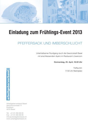 Einladung zum Frühlings-Event 2013