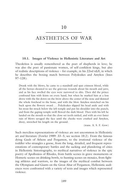 WAR IN THE HELLENISTIC WORLD