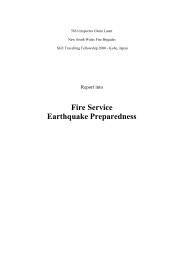 Fire Service Earthquake Preparedness - NSW Department of ...