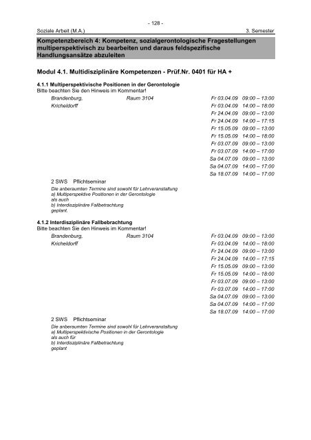 Sommersemester 2009 ‹download pdf› - Katholische Hochschule ...