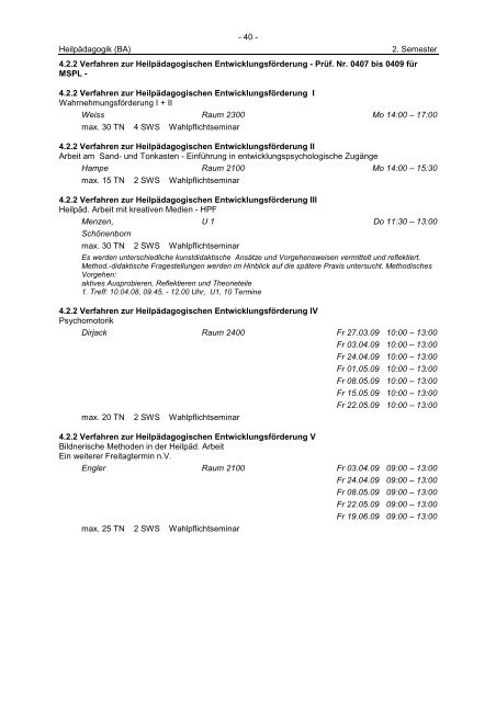 Sommersemester 2009 ‹download pdf› - Katholische Hochschule ...