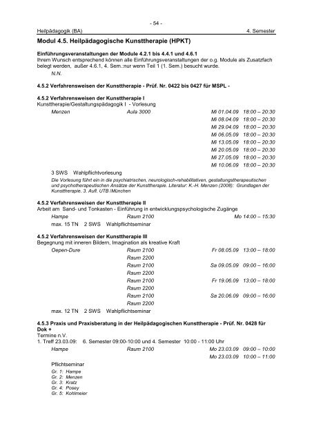 Sommersemester 2009 ‹download pdf› - Katholische Hochschule ...