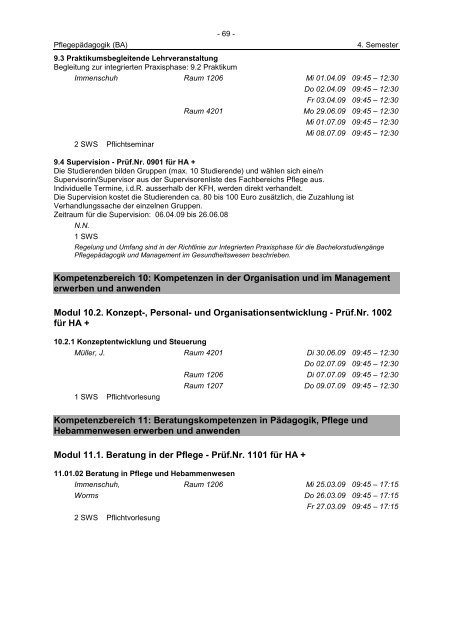 Sommersemester 2009 ‹download pdf› - Katholische Hochschule ...